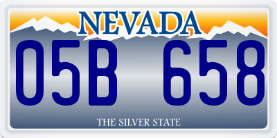 NV license plate 05B658