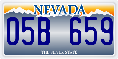 NV license plate 05B659