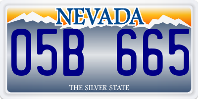 NV license plate 05B665