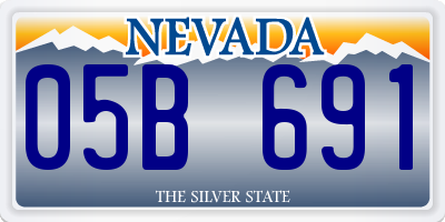 NV license plate 05B691