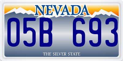 NV license plate 05B693