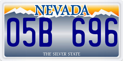 NV license plate 05B696