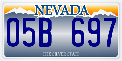 NV license plate 05B697