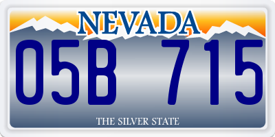 NV license plate 05B715