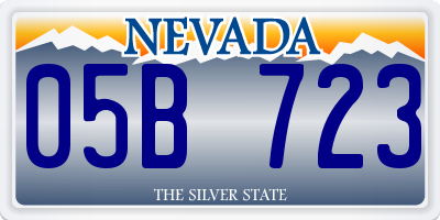NV license plate 05B723