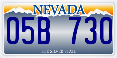 NV license plate 05B730