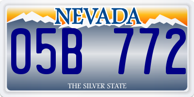 NV license plate 05B772