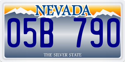 NV license plate 05B790