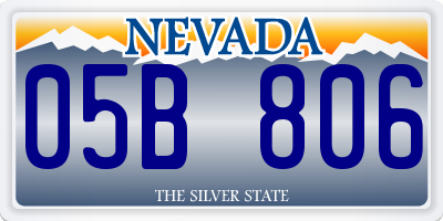 NV license plate 05B806