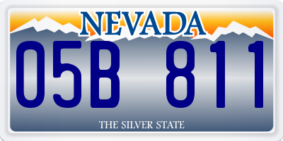NV license plate 05B811