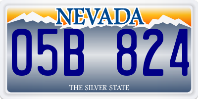 NV license plate 05B824