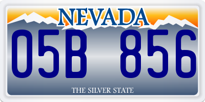 NV license plate 05B856