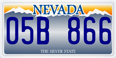 NV license plate 05B866