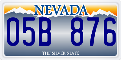 NV license plate 05B876