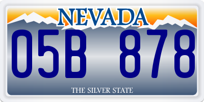 NV license plate 05B878