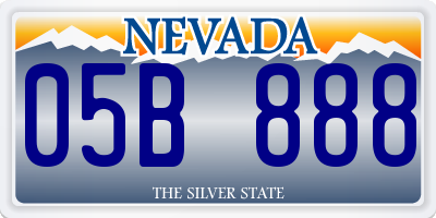 NV license plate 05B888