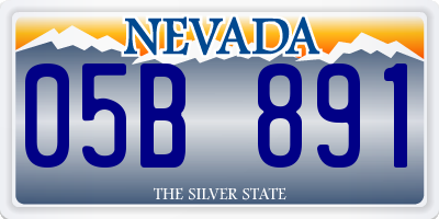 NV license plate 05B891