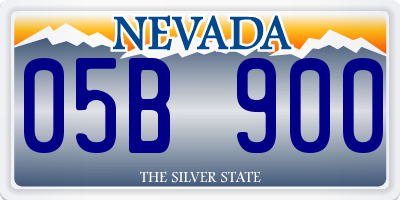 NV license plate 05B900