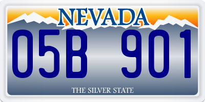 NV license plate 05B901