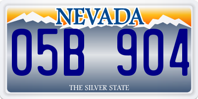 NV license plate 05B904