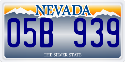 NV license plate 05B939