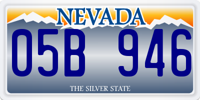 NV license plate 05B946