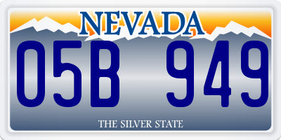 NV license plate 05B949