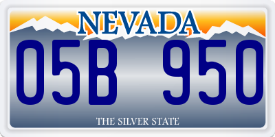 NV license plate 05B950