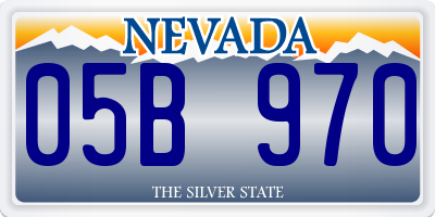 NV license plate 05B970
