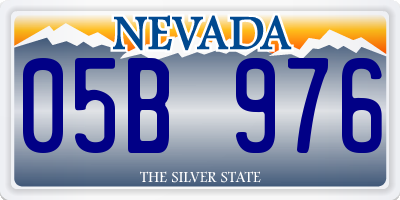 NV license plate 05B976