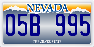 NV license plate 05B995