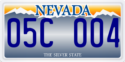 NV license plate 05C004