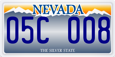 NV license plate 05C008