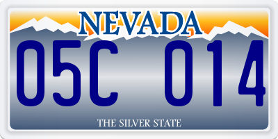 NV license plate 05C014