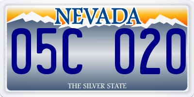 NV license plate 05C020