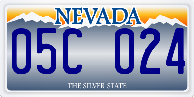 NV license plate 05C024