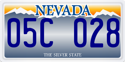 NV license plate 05C028