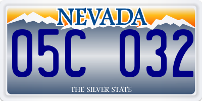 NV license plate 05C032