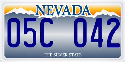 NV license plate 05C042