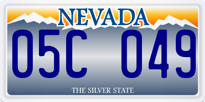 NV license plate 05C049