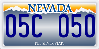 NV license plate 05C050