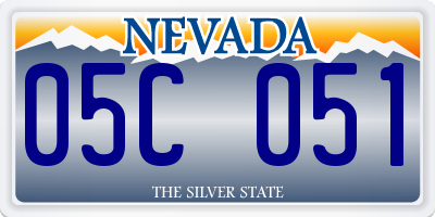 NV license plate 05C051