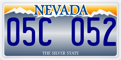 NV license plate 05C052