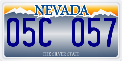 NV license plate 05C057