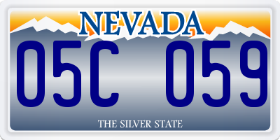 NV license plate 05C059
