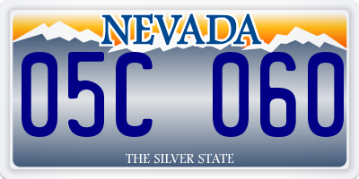 NV license plate 05C060