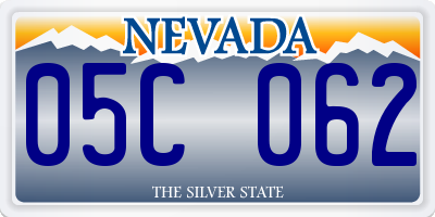 NV license plate 05C062