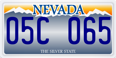 NV license plate 05C065