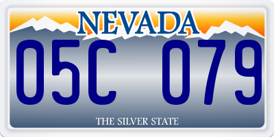 NV license plate 05C079