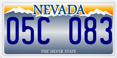 NV license plate 05C083